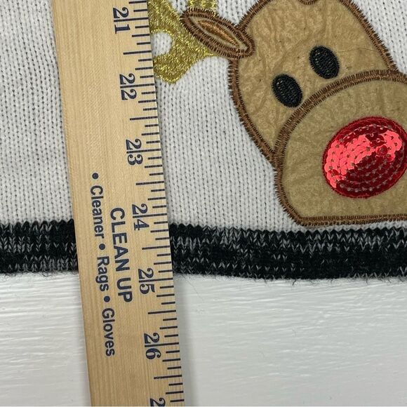 Holiday Time Christmas Sweater Vest Santa and Rudolph Size XL (16-18) - Picture 6 of 6